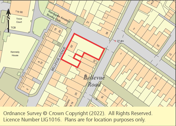 Lot: 72 - SITE WITH PLANNING FOR FIVE HOUSES IN TOWN CENTRE - 